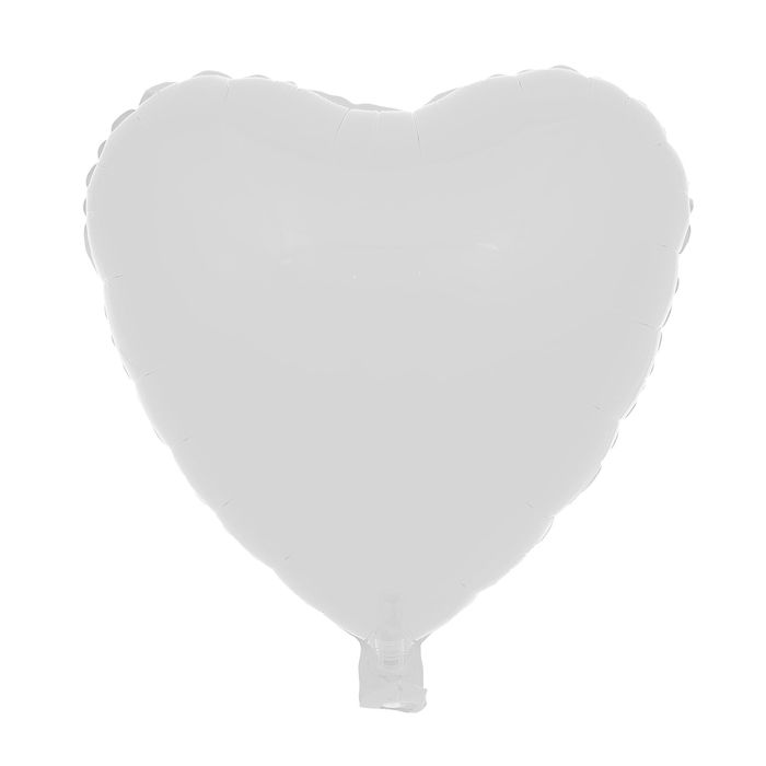 Шар фольгированный "Сердце" 18", металл, Silver