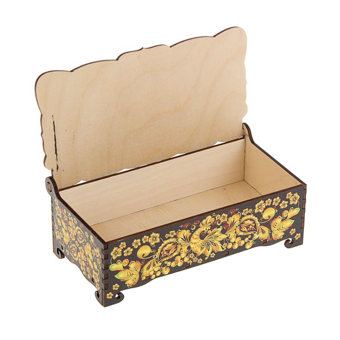 Шкатулка-купюрница «Жар-птица», хохлома, 17х9х5,8 см