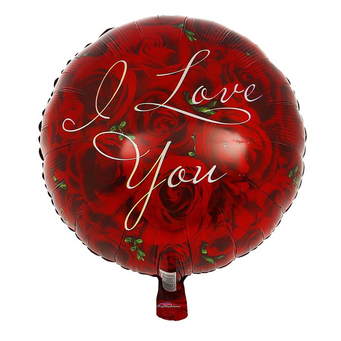 Шар фольгированный 18" I Love You Розы S40 Круг АГ