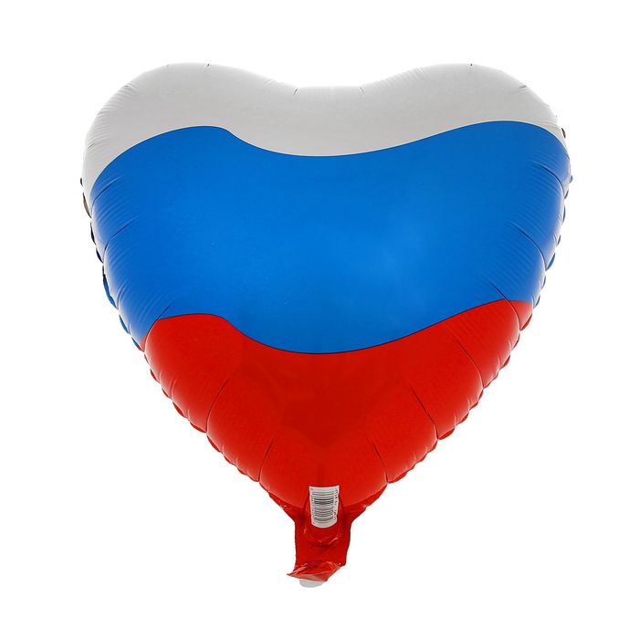 Шар фольгированный "Триколор", сердце 18"