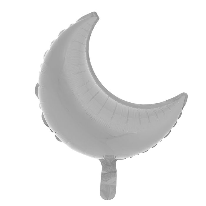 Шар фольгированный "Месяц" 26", металл, Silver