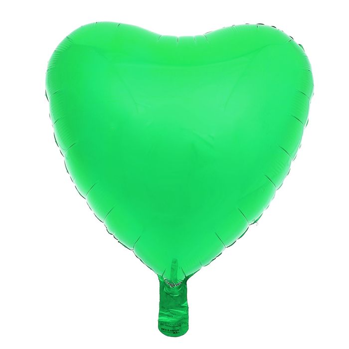 Шар фольгированный 18" "Сердце", металл, цвет зелёный