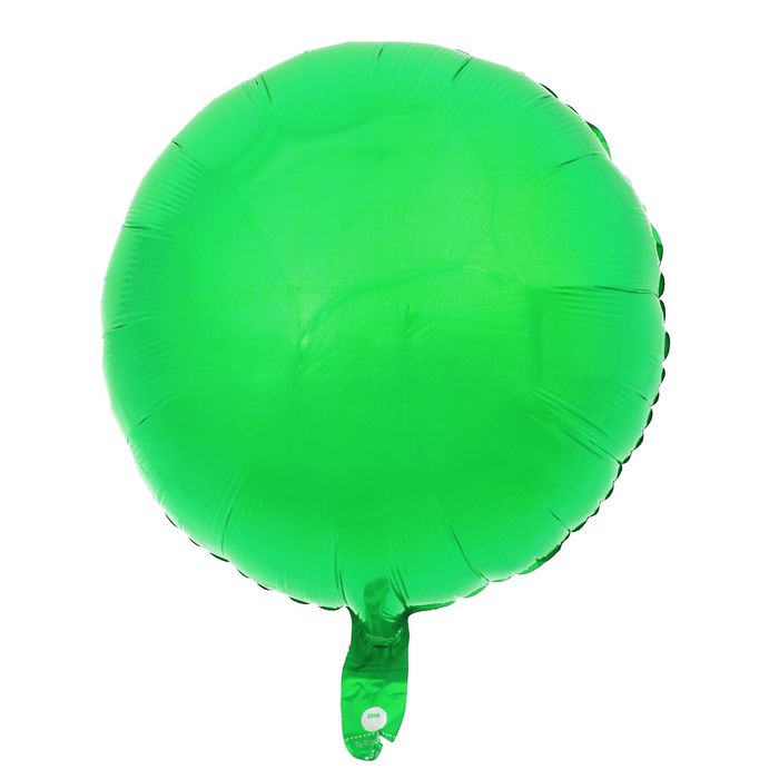 Шар фольгированный 18", круг, металл, цвет зелёный