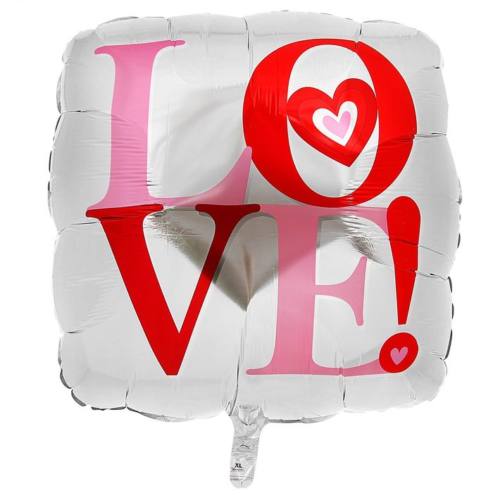 Шар фольгированный "Love", 32", цвет белый