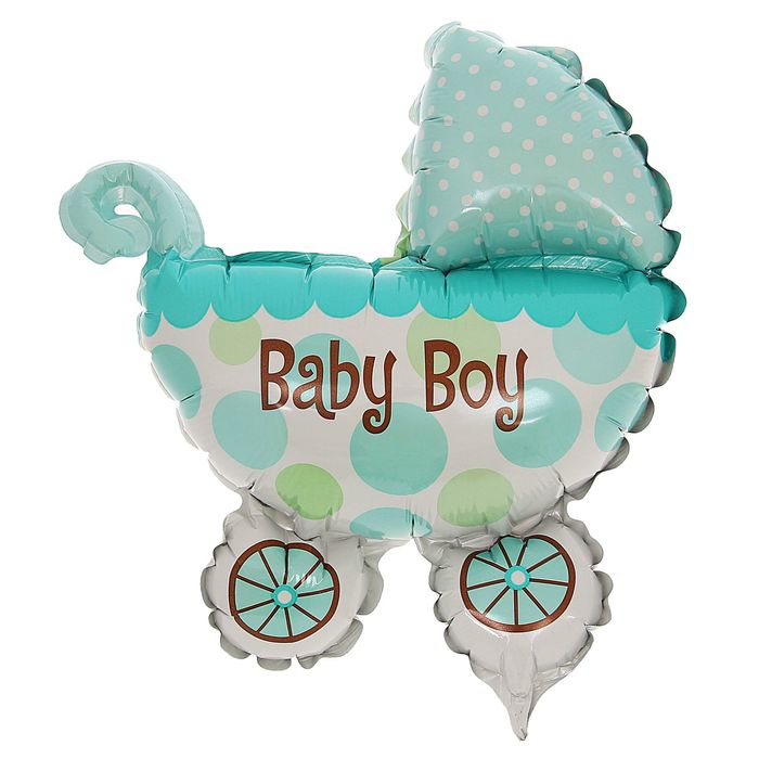 Шар фольгированный Коляска голубая А30 12" д/палочки АГ
