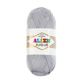 

Пряжа "Bahar" 100% мерсеризованный хлопок 260м/100гр (21 серый)