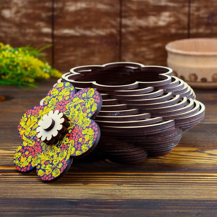 Конфетница «Хохлома», 19,5 см