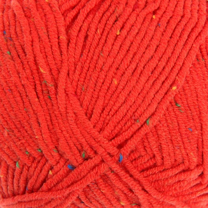 Пряжа "Cotton Gold Tweed" 57% хлопок, 40% акрил, 3% полиэстер 330м/100гр (243 красный)
