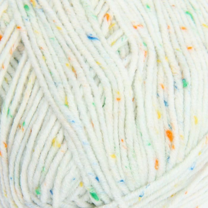 Пряжа "Cotton Gold Tweed" 57% хлопок, 40% акрил, 3% полиэстер 330м/100гр (55 белый)