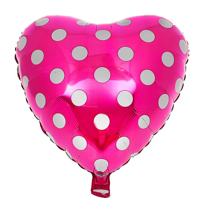 Шар фольгированный "Горошек на фиолетовом", сердце 18"