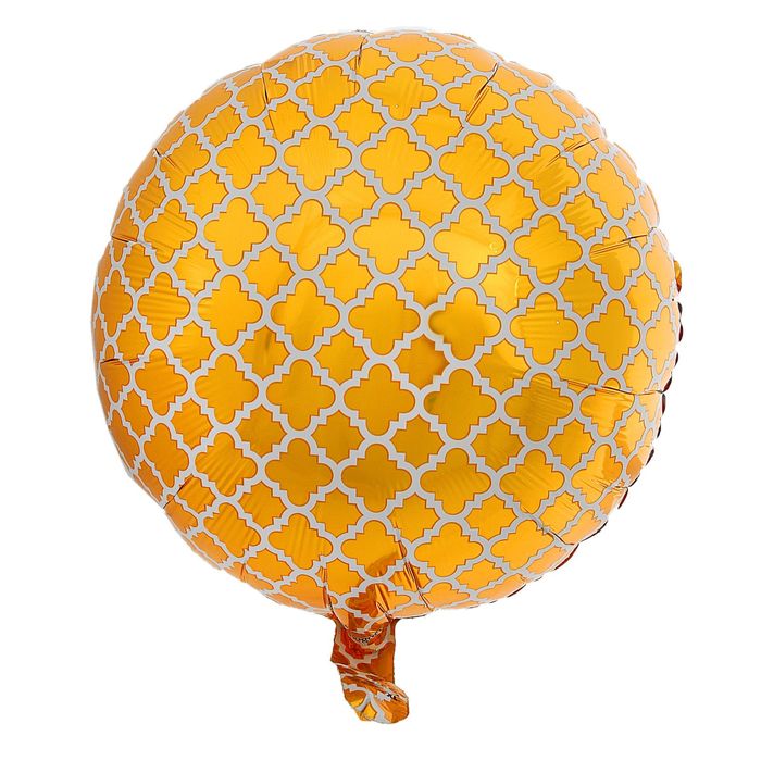 Шар фольгированный 18" Узор на золоте S30 Круг АГ