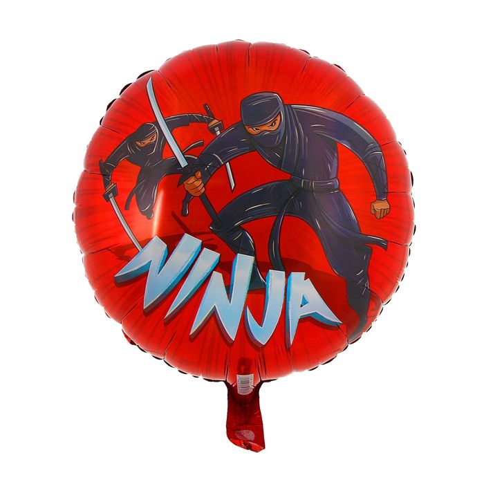 Шар фольгированный 18" "Ниндзя", круг