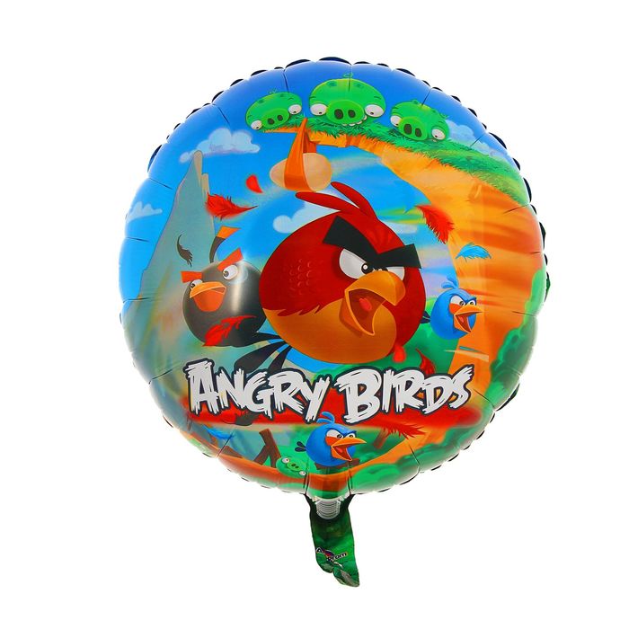 Шар фольгированный 18" Angry Birds, круг