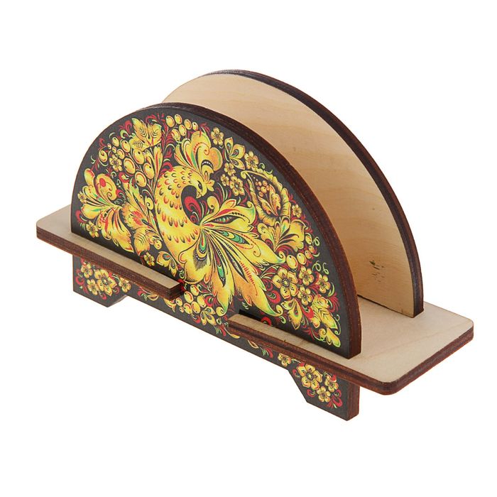 Салфетница "Жар-птица", хохлома