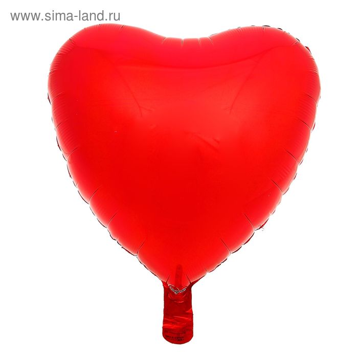 Шар фольгированный 18 «Сердце», металл, красный