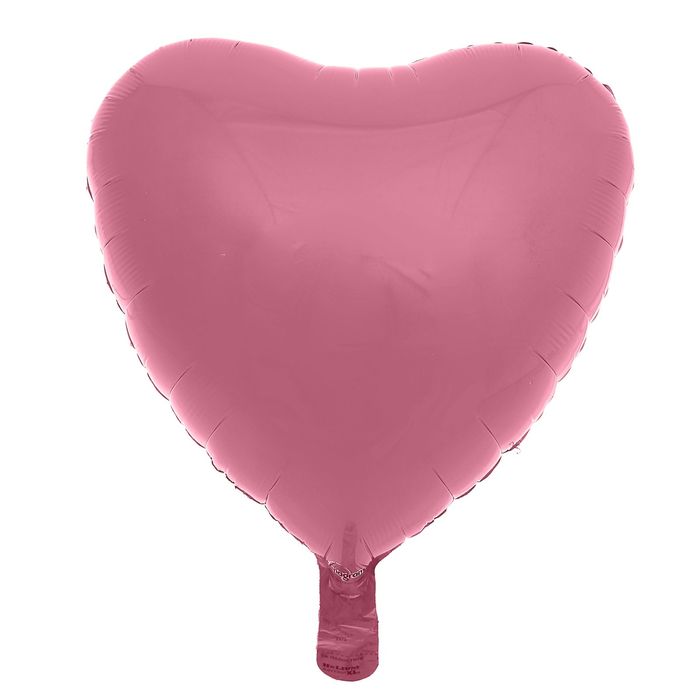 Шар фольгированный "Сердце" 18", металл, Pink