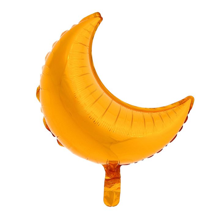 Шар фольгированный "Месяц", 35", металл, Gold