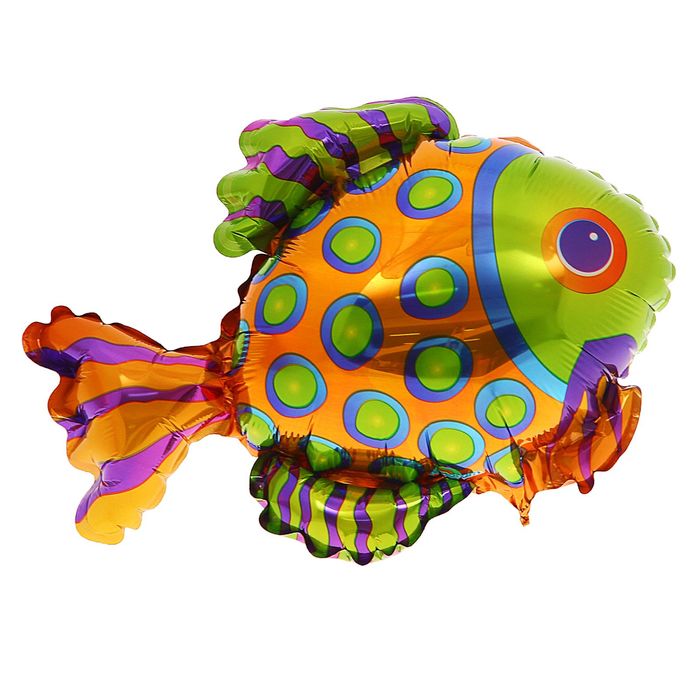 Шар фольгированный 12" "Тропическая рыба" для палочки
