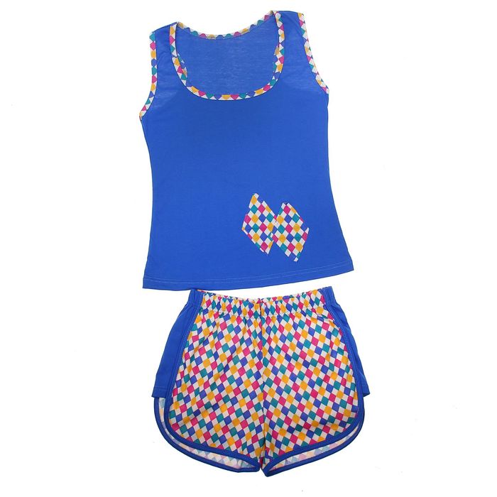 Комплект женский (майка, шорты) "Надежда", цвет микс, размер 52