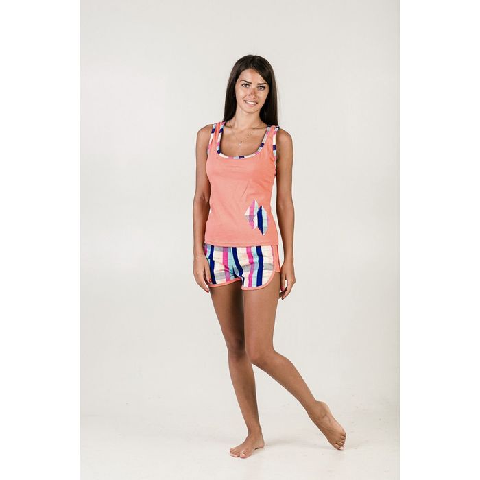 Комплект женский (майка, шорты) "Надежда", цвет микс, размер 54