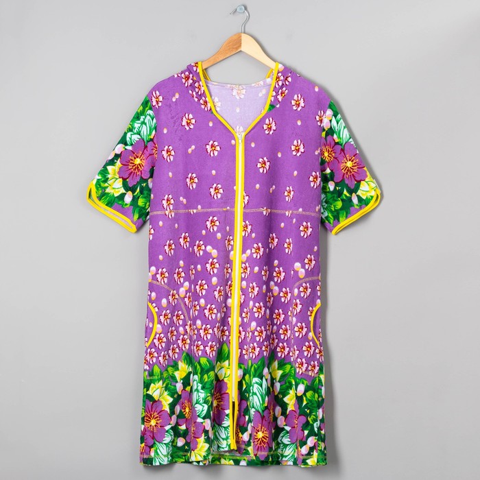 Халат женский на молнии махровый Флер МИКС р-р 54