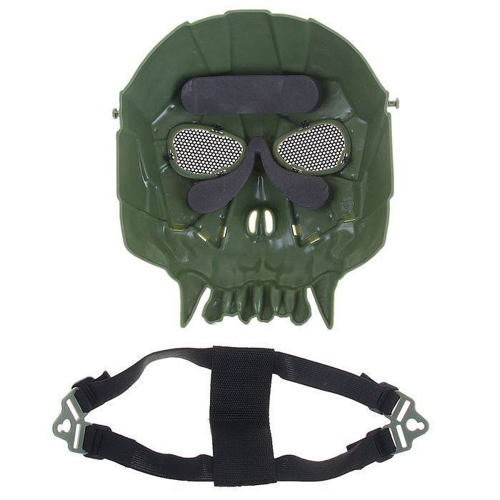 Маска для страйкбола KINGRIN Desert army group mask V1-Round mesh (OD) MA-52-OD
