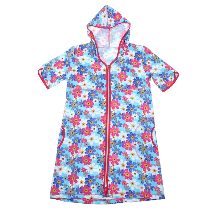 Халат женский на молнии махровый Флер МИКС р-р 52