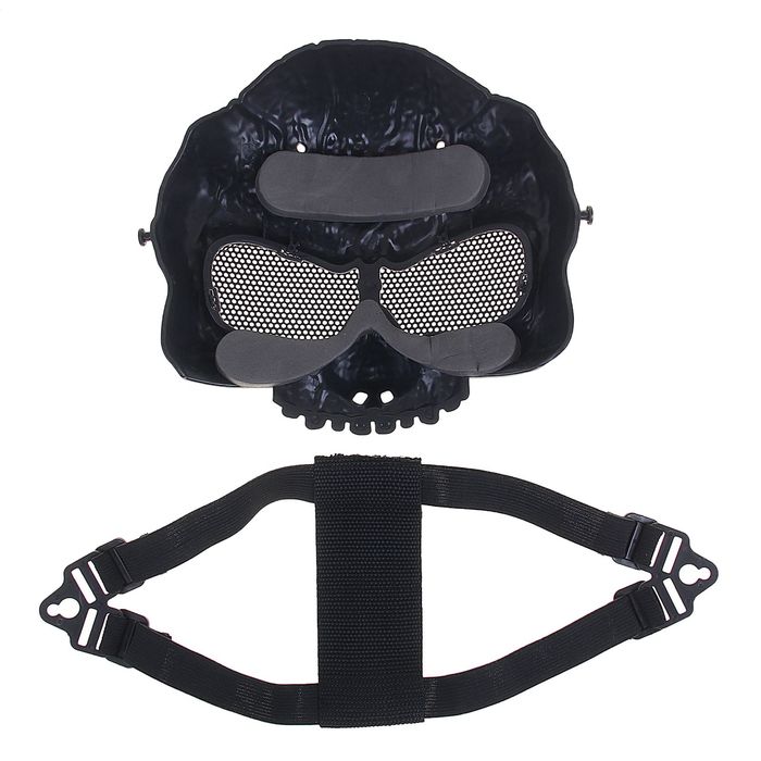 Маска для страйкбола KINGRIN Desert army group mask V5-Round mesh (Black) MA-56-BK