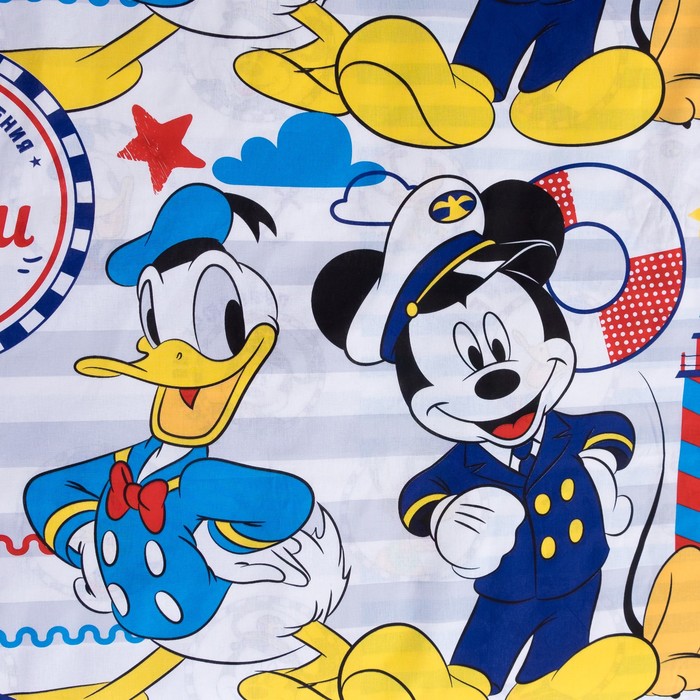 Постельное бельё 1,5 сп "Микки Маус и друзья: Приключения ждут", размер 143х215 см, 150х214 см, 50х70 см-1 шт., 100% хлопок