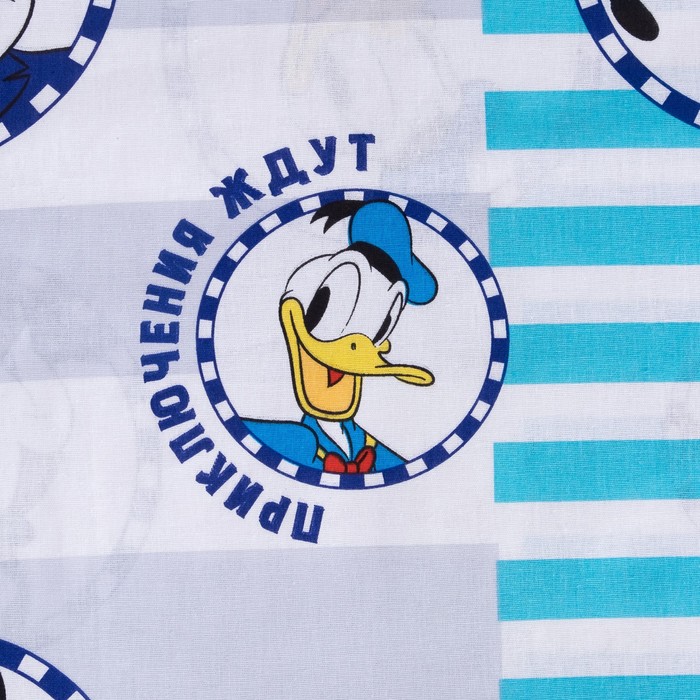 Постельное бельё 1,5 сп "Микки Маус и друзья: Приключения ждут", размер 143х215 см, 150х214 см, 50х70 см-1 шт., 100% хлопок