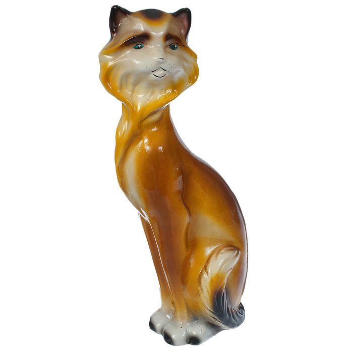 Копилка "Кошка Матильда" большая, глянец, бежево-шоколадная, микс