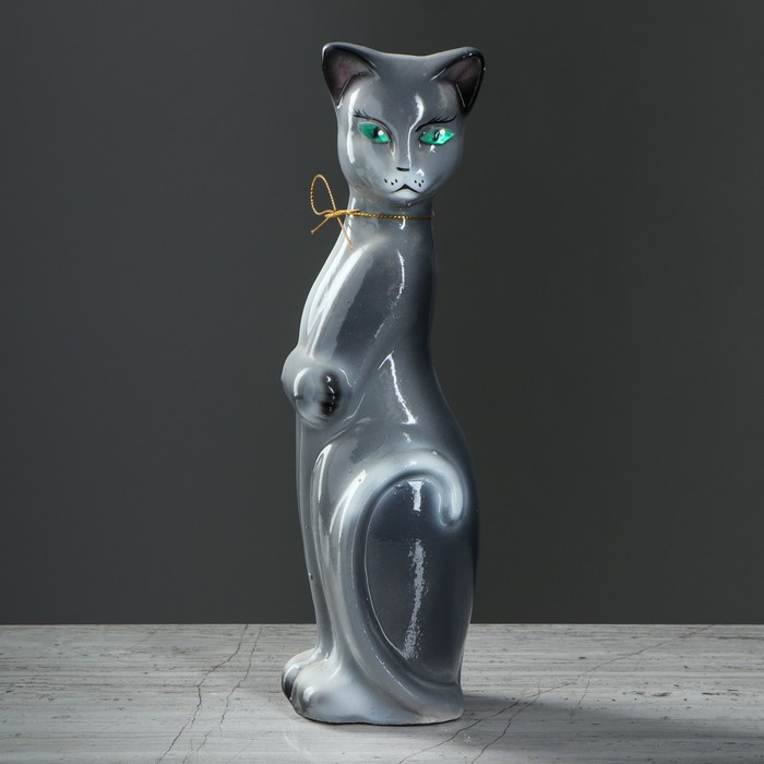 Копилка "Багирка с лапкой" глянец, серая