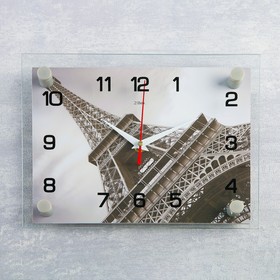 Часы настенные, серия: Город, 'Эйфелева башня', 20х26  см, микс Ош