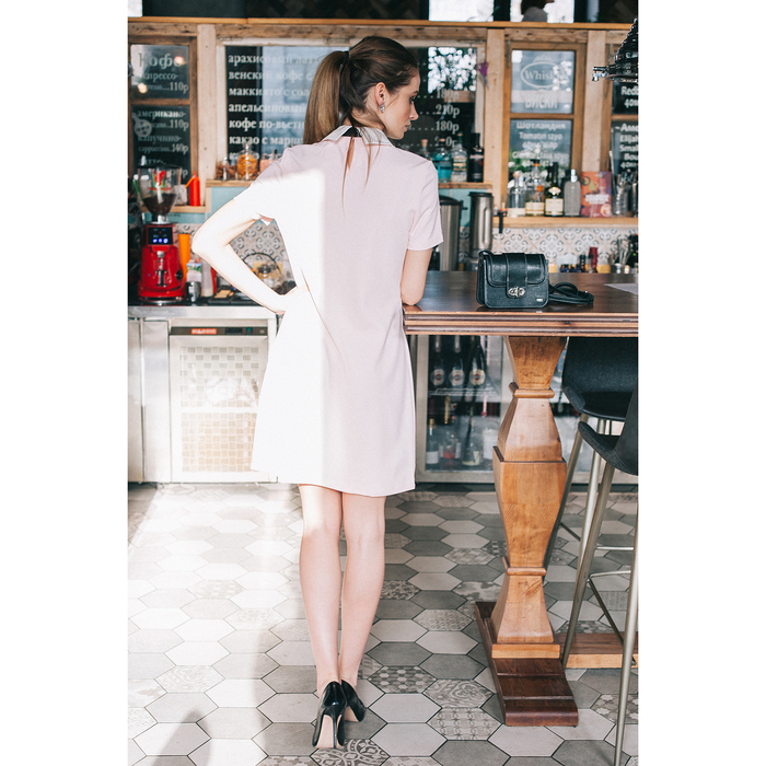 Платье женское, размер 44, рост 164 см, цвет светло-розовый (арт. 4659а)