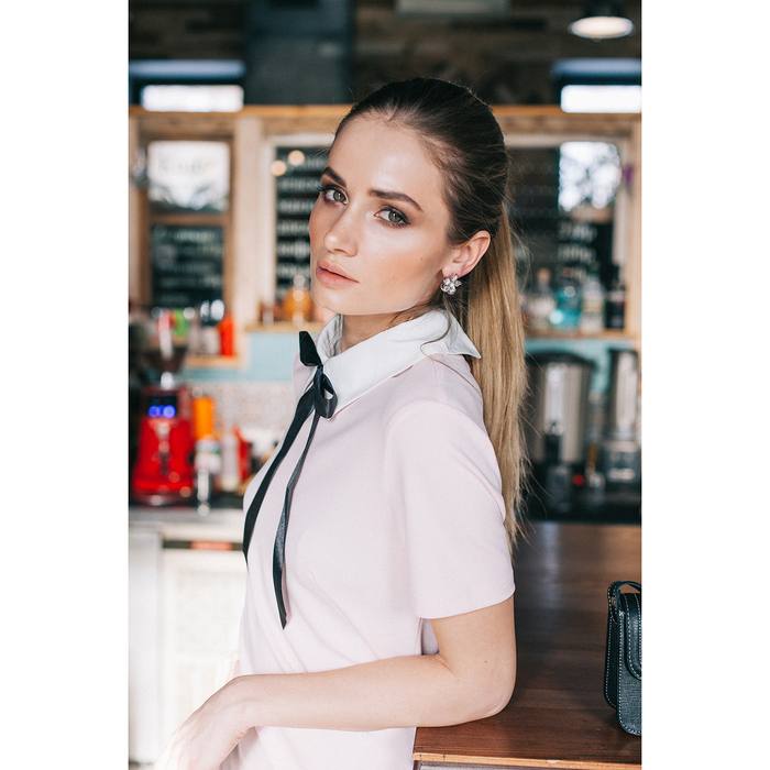 Платье женское, размер 48, рост 164 см, цвет светло-розовый (арт. 4659а)