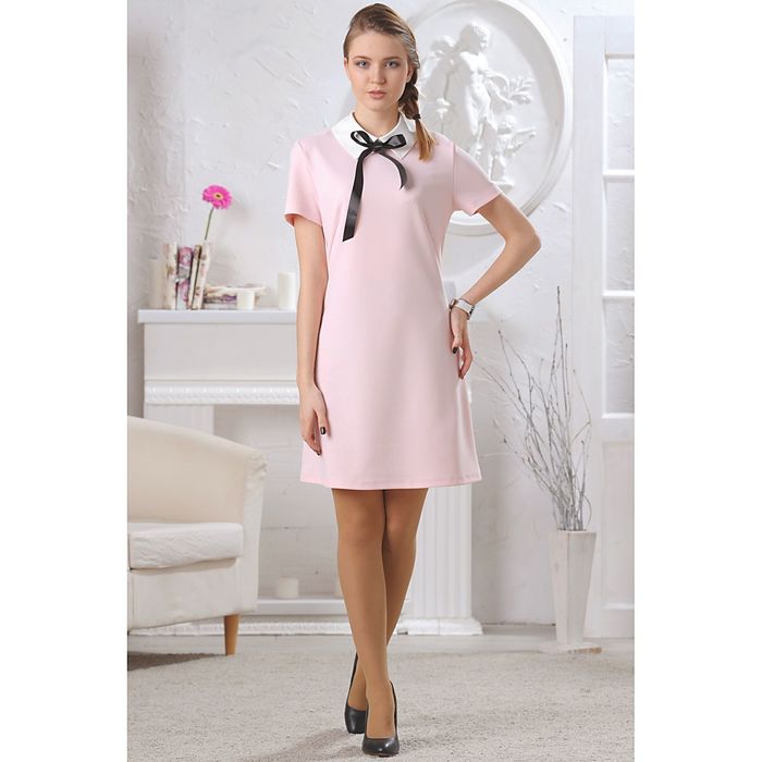 Платье женское, размер 48, рост 164 см, цвет светло-розовый (арт. 4659а)