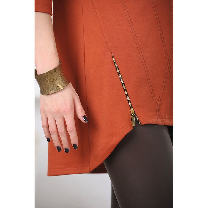 Туника женская, размер 48, рост 164 см, цвет кирпичный (арт. 4657)