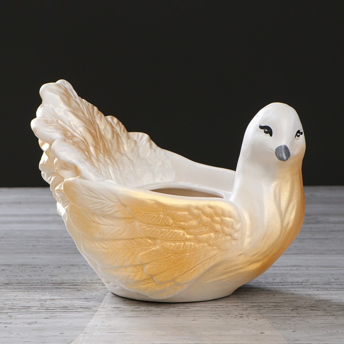 Фигурное кашпо 1 л "Голубь", микс