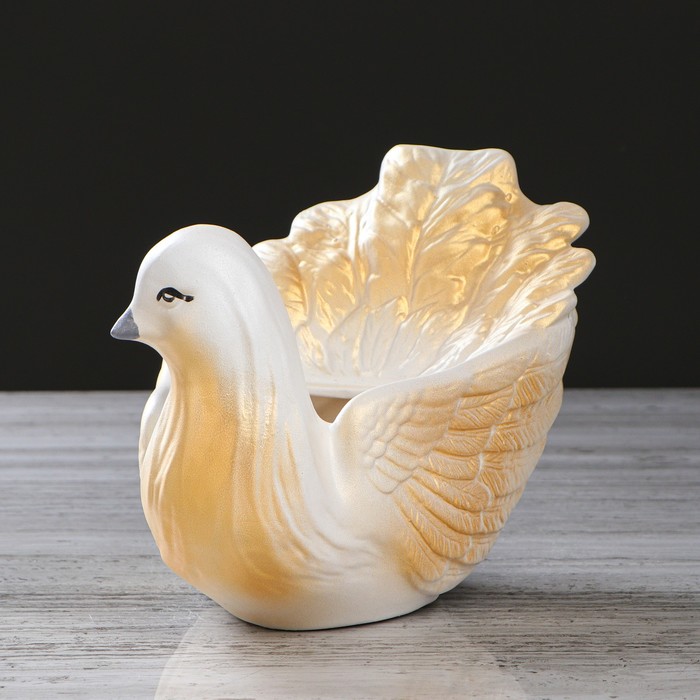 Фигурное кашпо 1 л "Голубь", микс