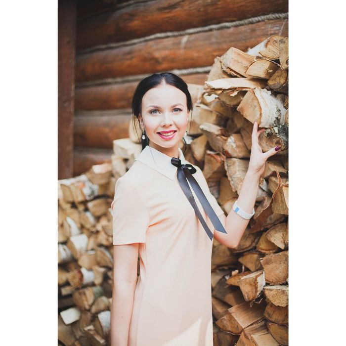 Платье женское, размер 44, рост 164 см, цвет светло-оранжевый (арт. 4659)