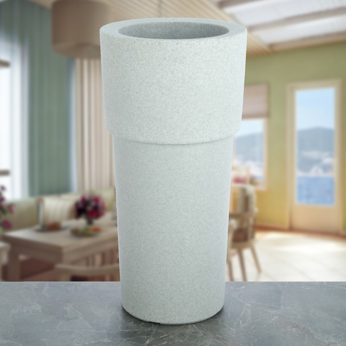 Ваза декоративная 60 л "Свеча", цвет серебристый металл