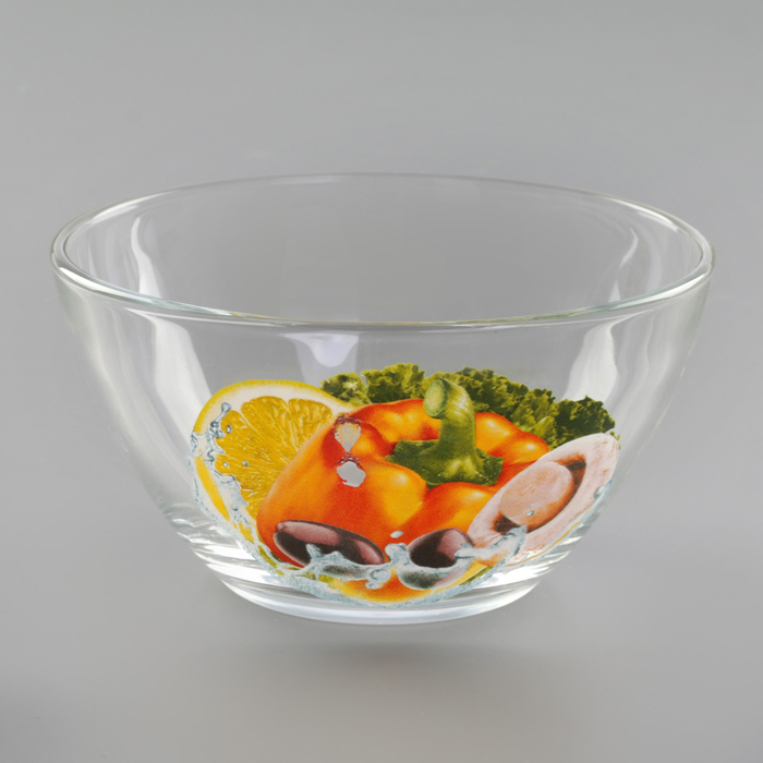 Салатник 250 мл "Усадьба", 13 см, рисунок МИКС