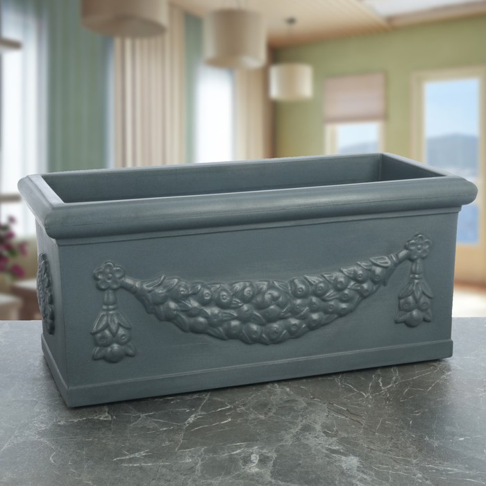 Ваза декоративная 30 л "Римская", цвет антрацит