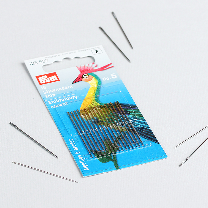 Иглы для вышивания, тонкие, №5, 16шт