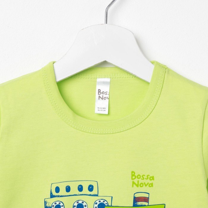 Пижама для мальчика (джемпер, брюки), рост 134-140 см (36), цвет салат/принт (арт. 396Б-171)