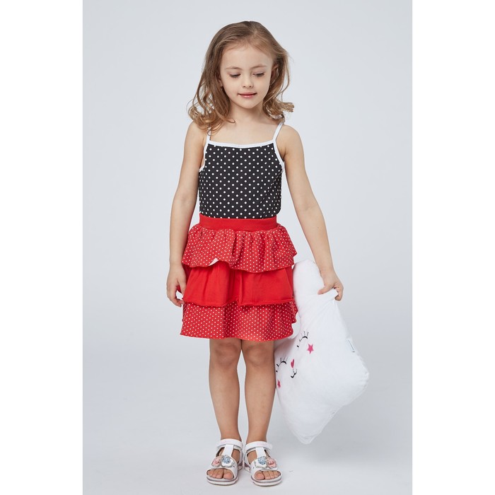 Юбка детская, рост 122-128 см (34), цвет красный (арт. 102Б-181)