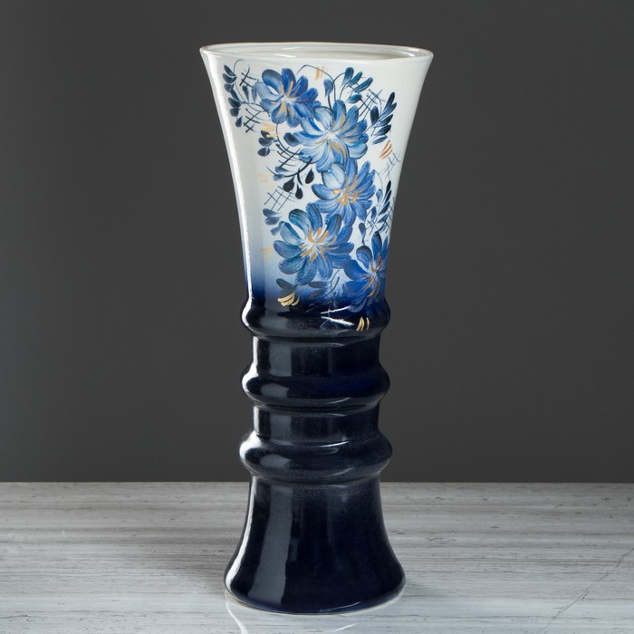 Ваза напольная "Тюльпан" гжель