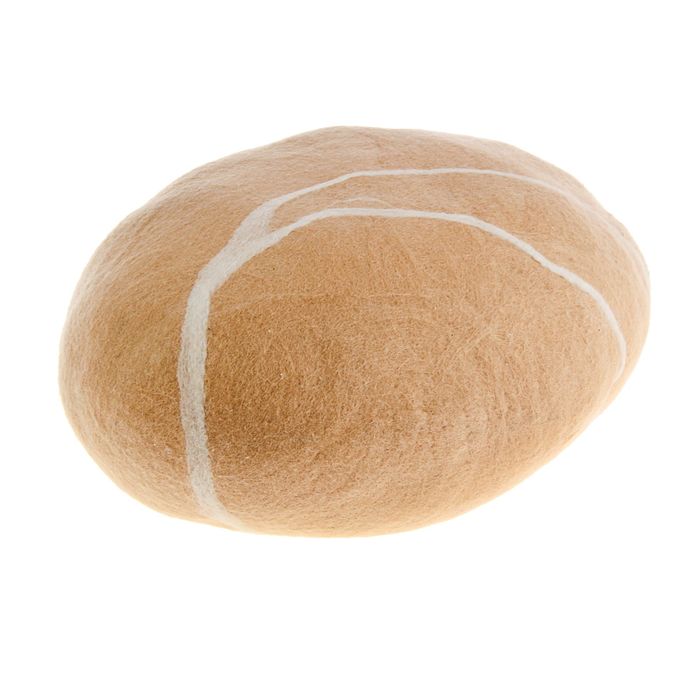 Декоративная подушка из войлока "Бежевый камень" диаметр 30 см