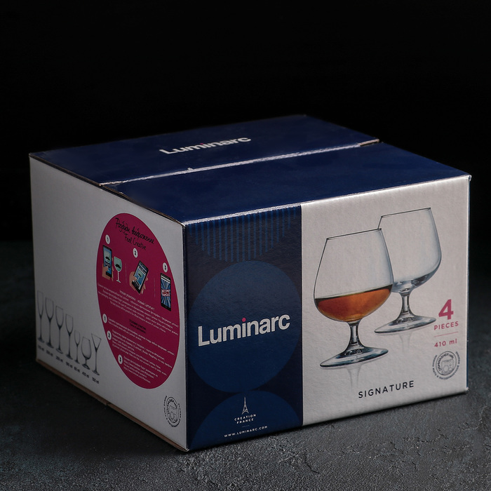 Набор фужеров для коньяка 410 мл "Эталон", 4 шт