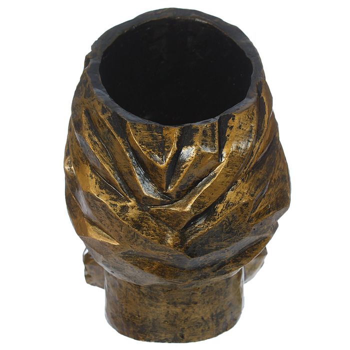 Фигурное кашпо "Голова старика" бронза